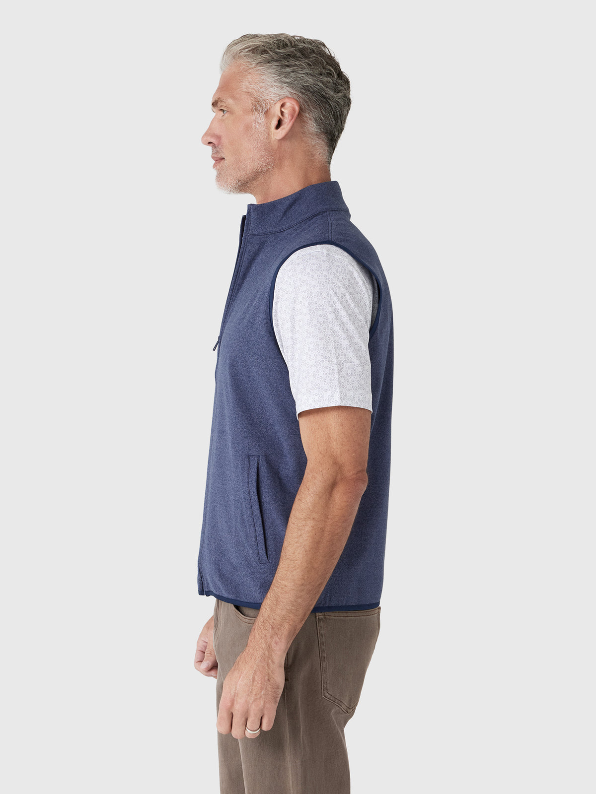Peter Millar Crown Sport Men's Ardent Air Performance Full-Zip Vest - Saint Bernard