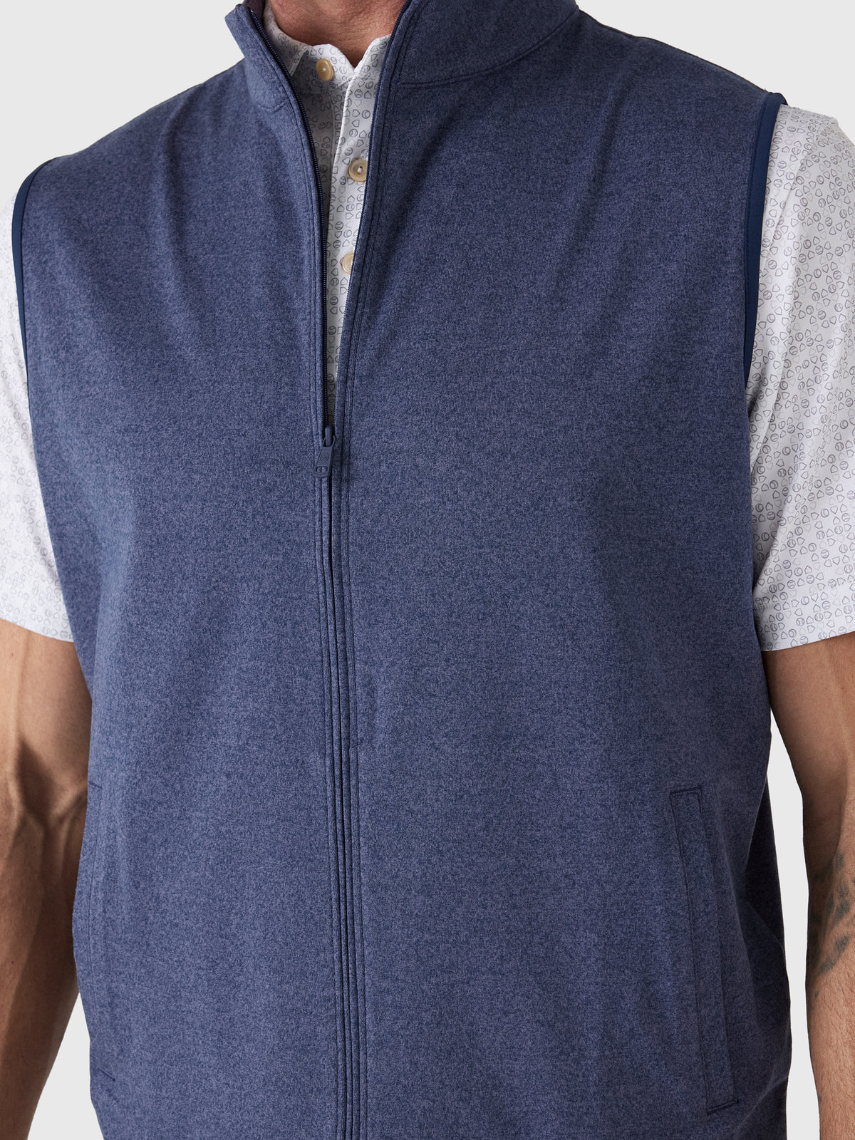 Peter Millar Crown Sport Men's Ardent Air Performance Full-Zip Vest - Saint Bernard