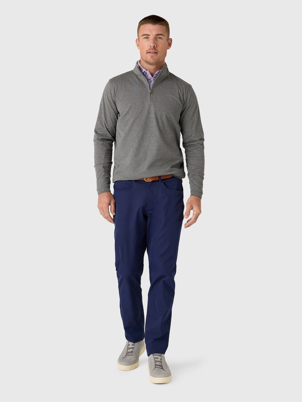 Peter Millar Crown Sport Men's Ardent Air Performance Quarter-Zip - Saint Bernard