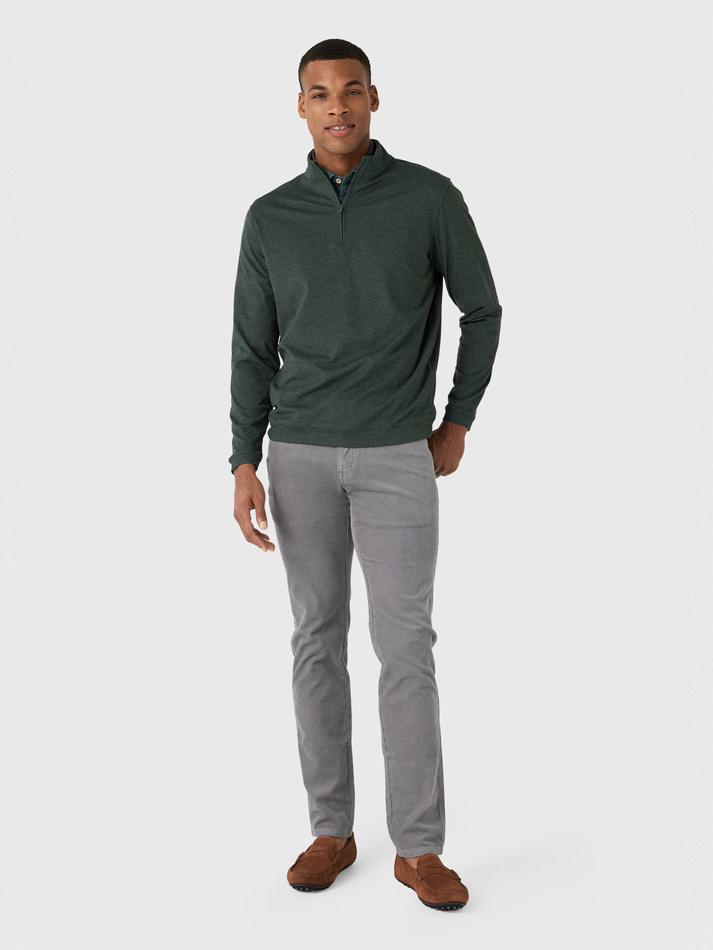 Peter Millar Crown Sport Men's Ardent Air Performance Quarter-Zip - Saint Bernard