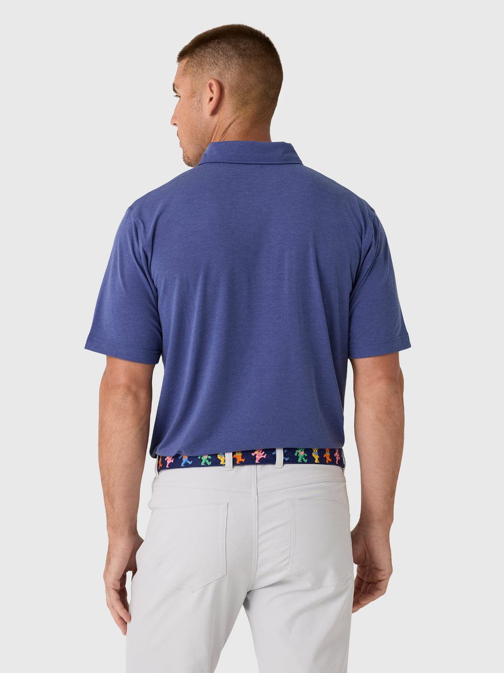 Peter Millar Crown Sport Men's Effortless Technical Comfort Performance Jersey Polo - Saint Bernard