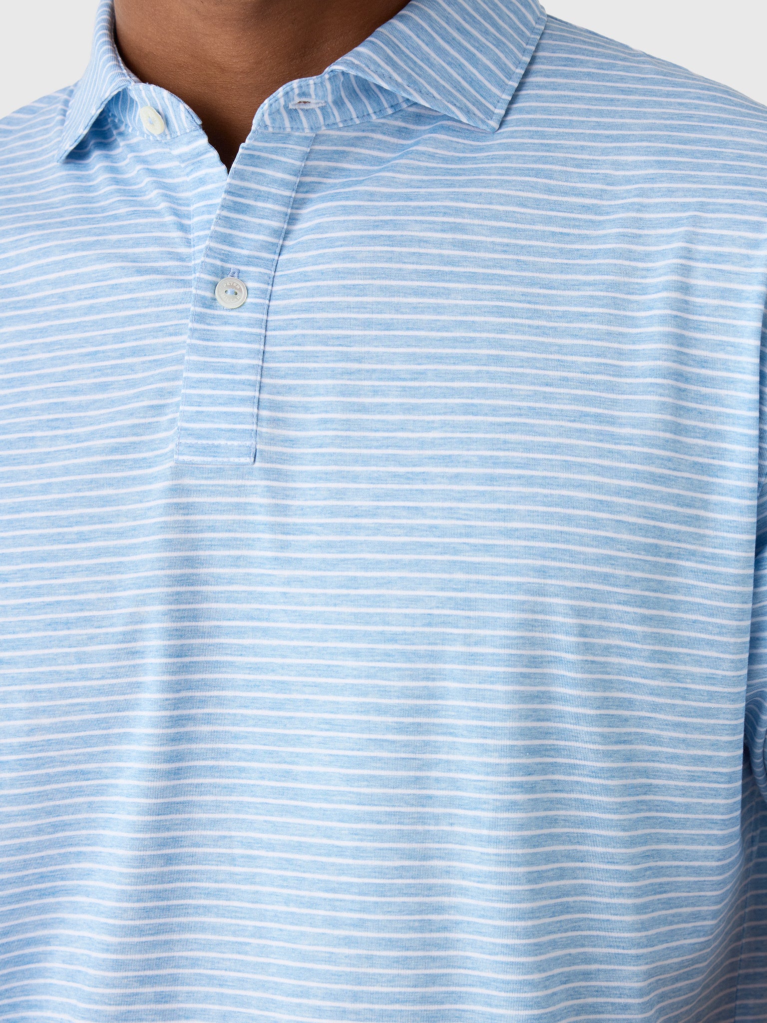 Peter Millar Crown Sport Men's Effortless Technical Comfort Stripe Performance Jersey Polo - Saint Bernard