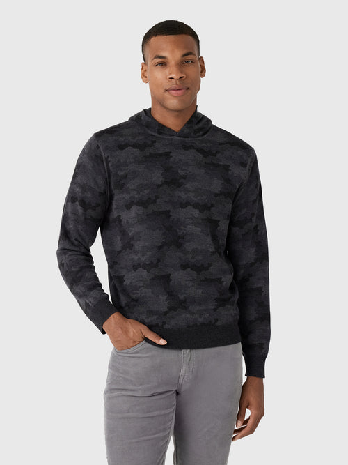 Peter Millar Crown Men's Reversible Camo Popover Hoodie - Saint Bernard