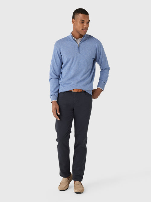 Peter Millar Crown Men's Canton Stripe Quarter-Zip Sweater - Saint Bernard