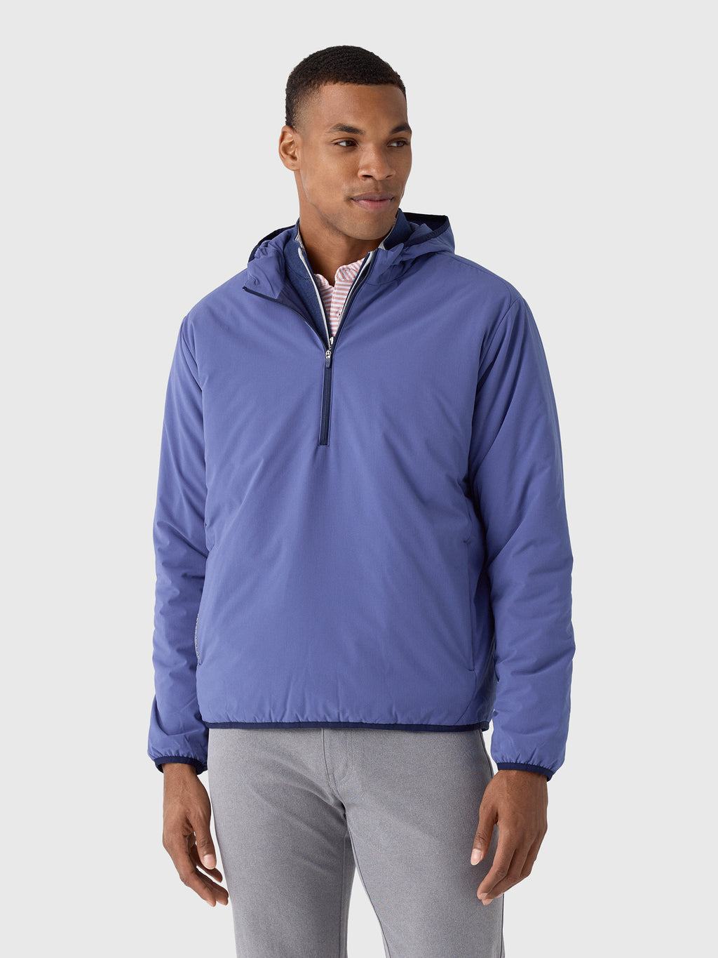 Peter Millar Crown Sport Men's Ridge Half-Zip Hoodie - Saint Bernard