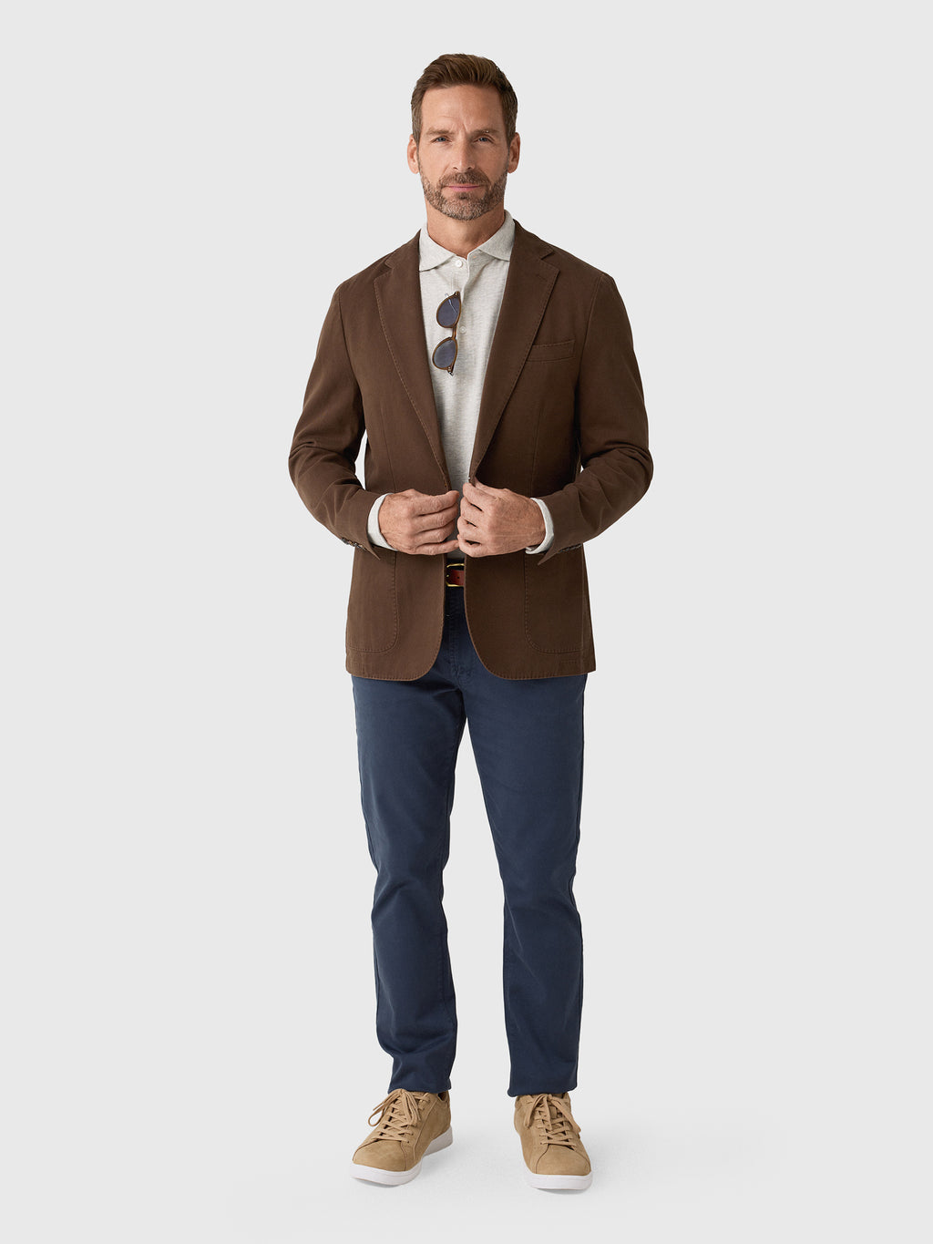 Peter Millar Crown Men's Chatham Cotton Cashmere Soft Jacket - Saint Bernard