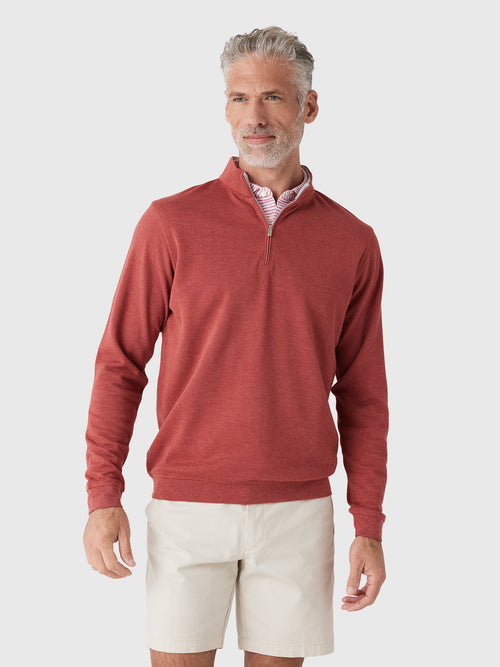 Peter Millar Crown Men's Comfort Quarter-Zip - Saint Bernard