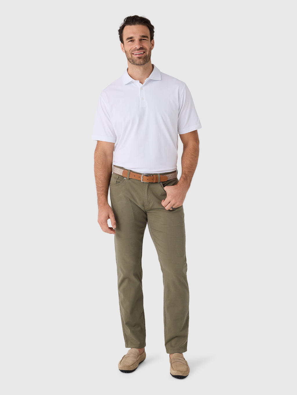 Peter Millar Crown Men's Flex Cotton Polo - Saint Bernard