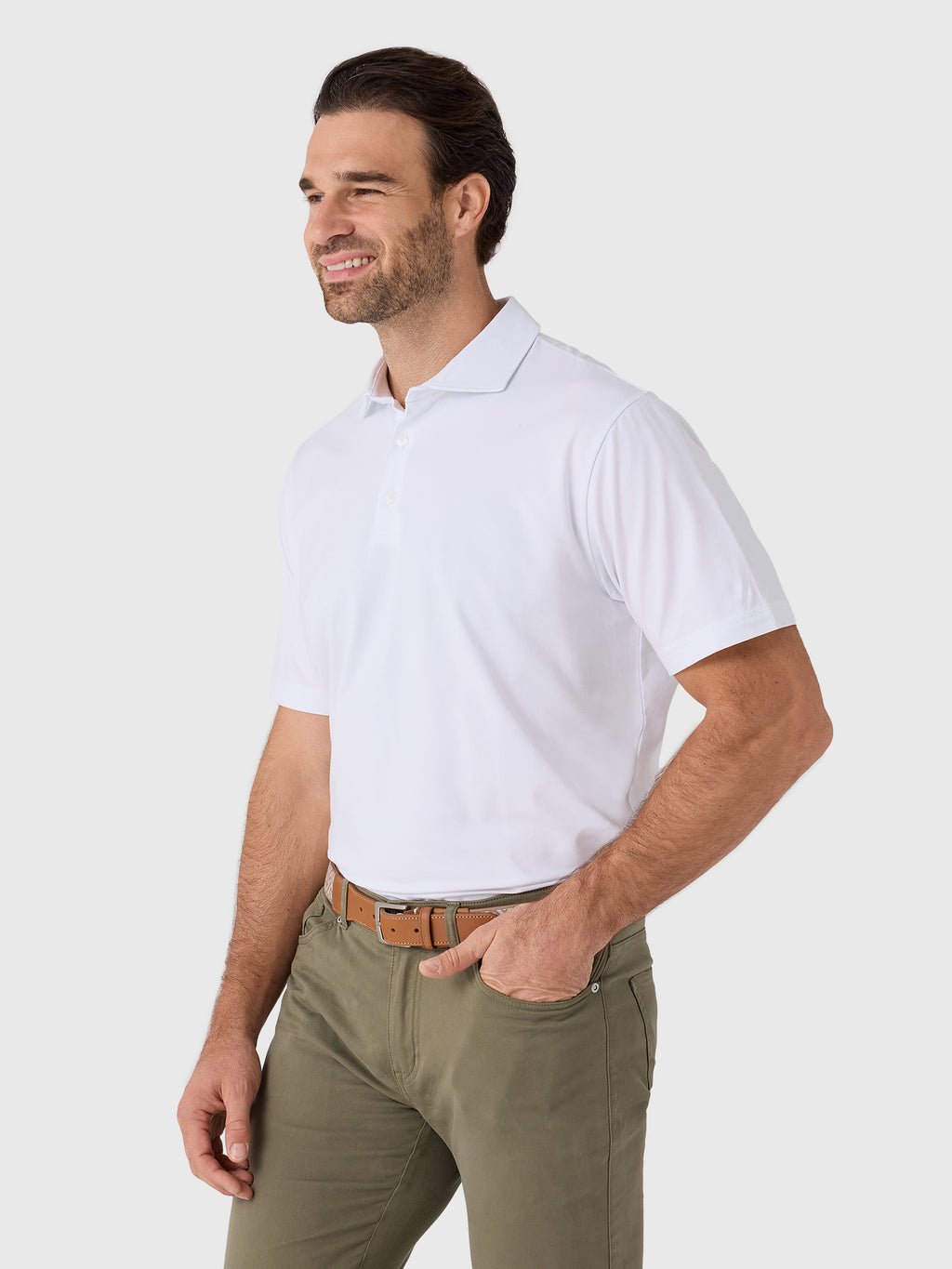 Peter Millar Crown Men's Flex Cotton Polo - Saint Bernard