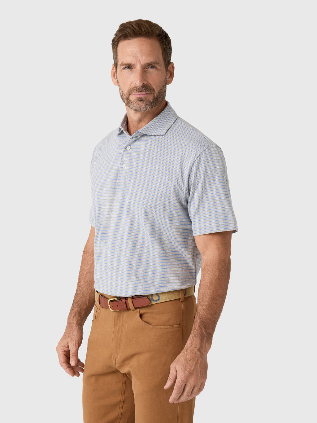 Peter Millar Crown Men's Tripp Flex Cotton Polo - Saint Bernard