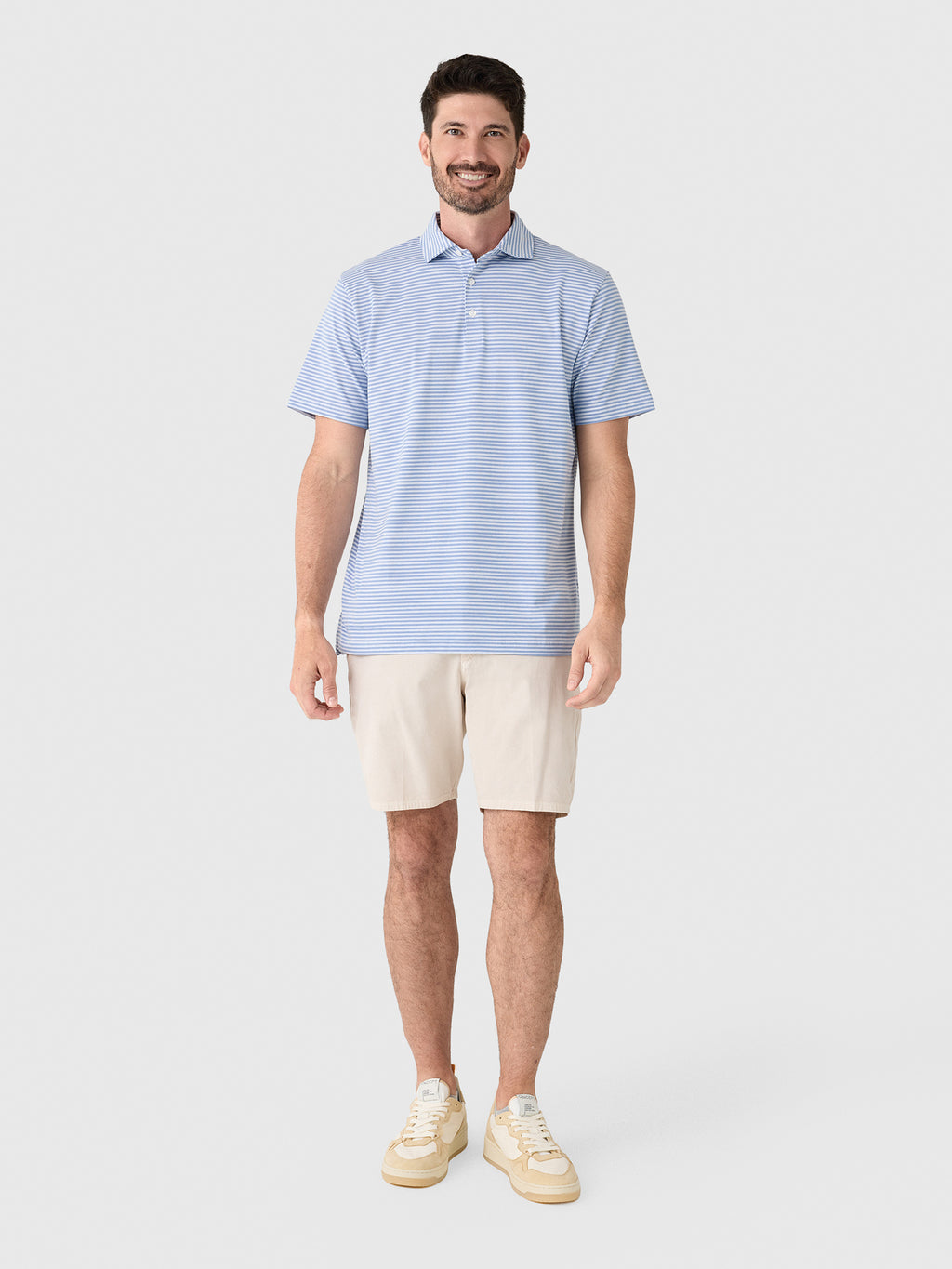Peter Millar Crown Men's Turner Flex Cotton Polo - Saint Bernard