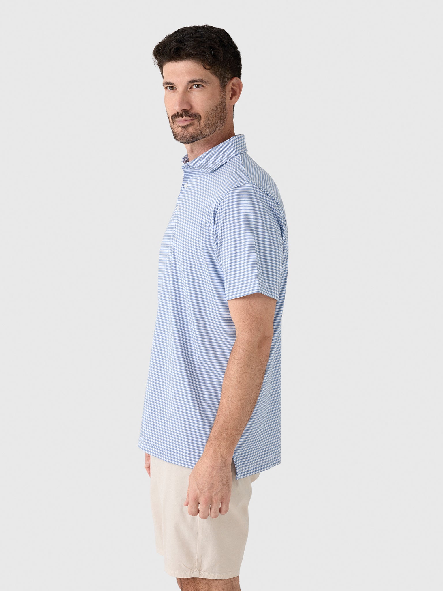 Peter Millar Crown Men's Turner Flex Cotton Polo - Saint Bernard