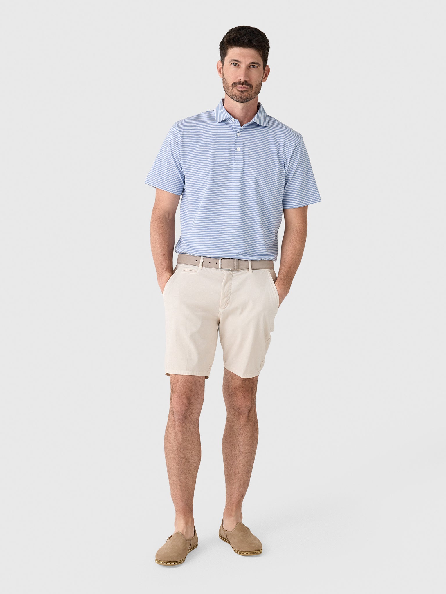 Peter Millar Crown Men's Turner Flex Cotton Polo - Saint Bernard