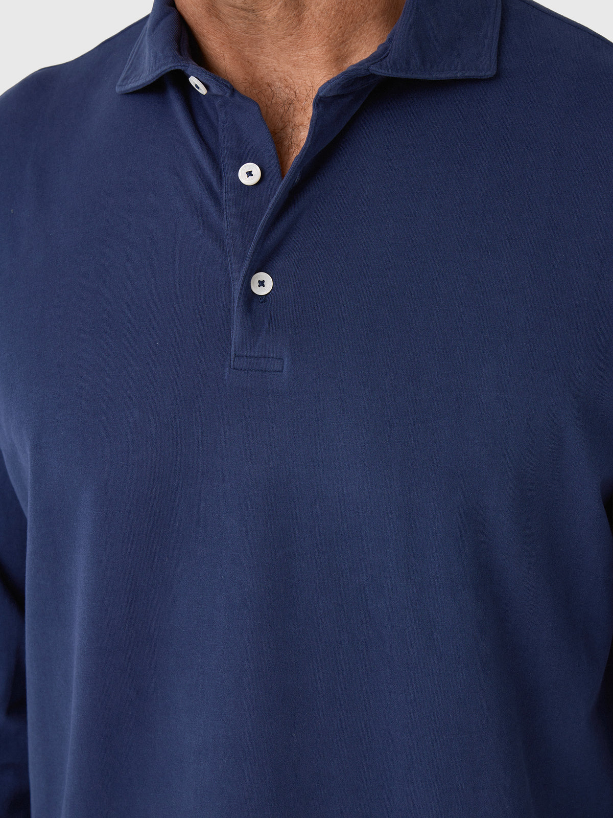 Peter Millar Crown Men's Flex Cotton Long-Sleeve Polo - Saint Bernard