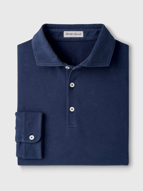 Peter Millar Crown Men's Flex Cotton Long-Sleeve Polo