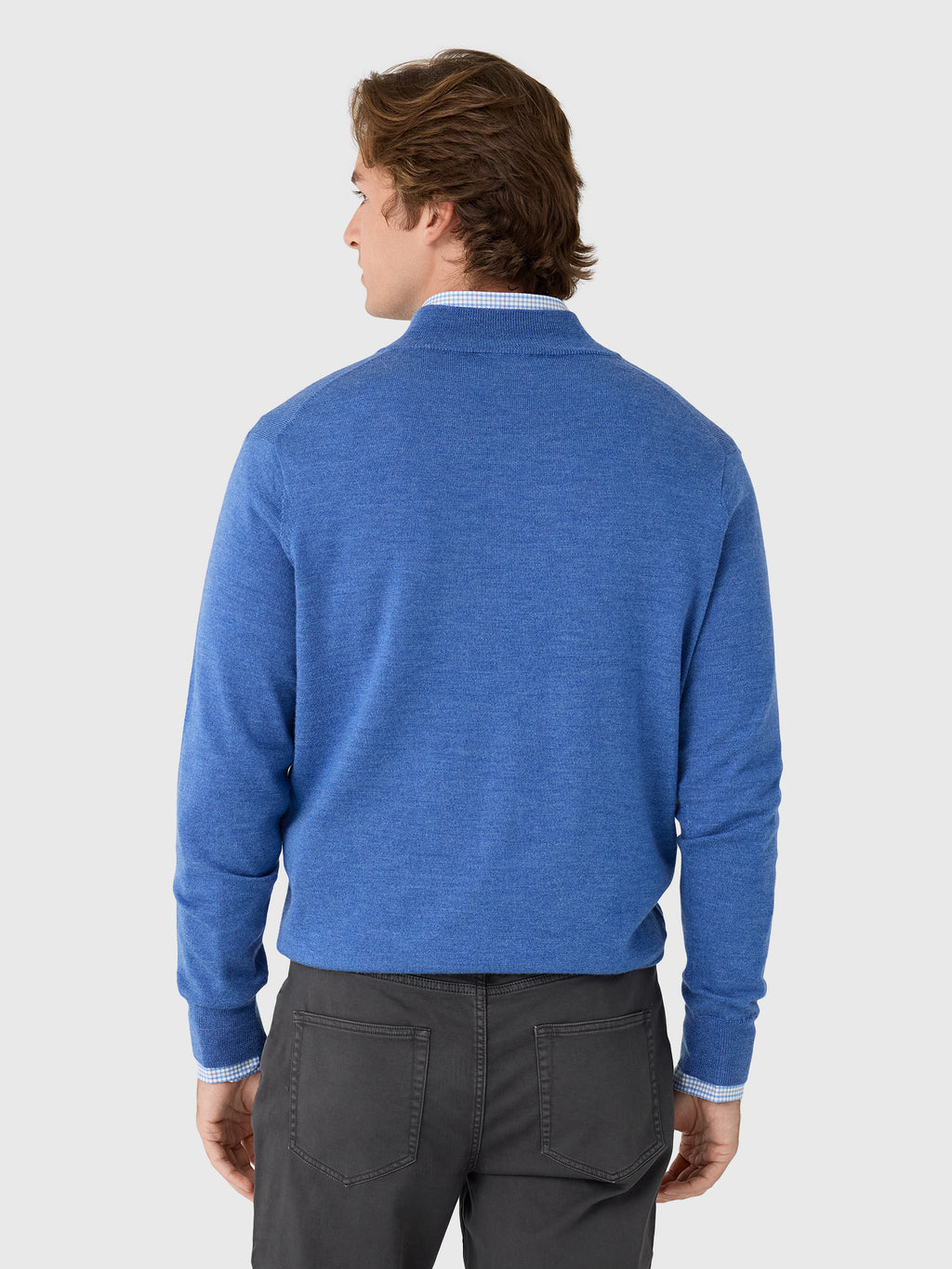 Peter Millar Crown Men's Autumn Crest Suede Trim Quarter-Zip - Saint Bernard