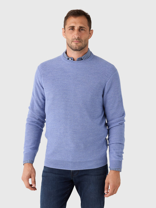 Peter Millar Crown Men's Autumn Crest Honeycomb Crewneck Sweater - Saint Bernard