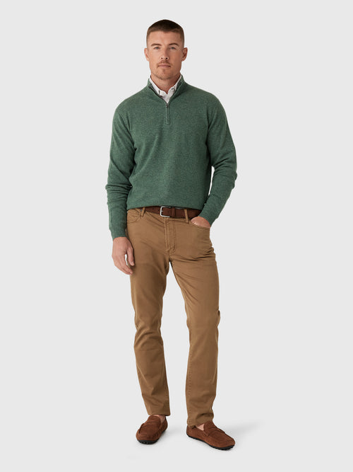 Peter Millar Crown Men's 25th Anniversary Cashmere Quarter-Zip Sweater - Saint Bernard