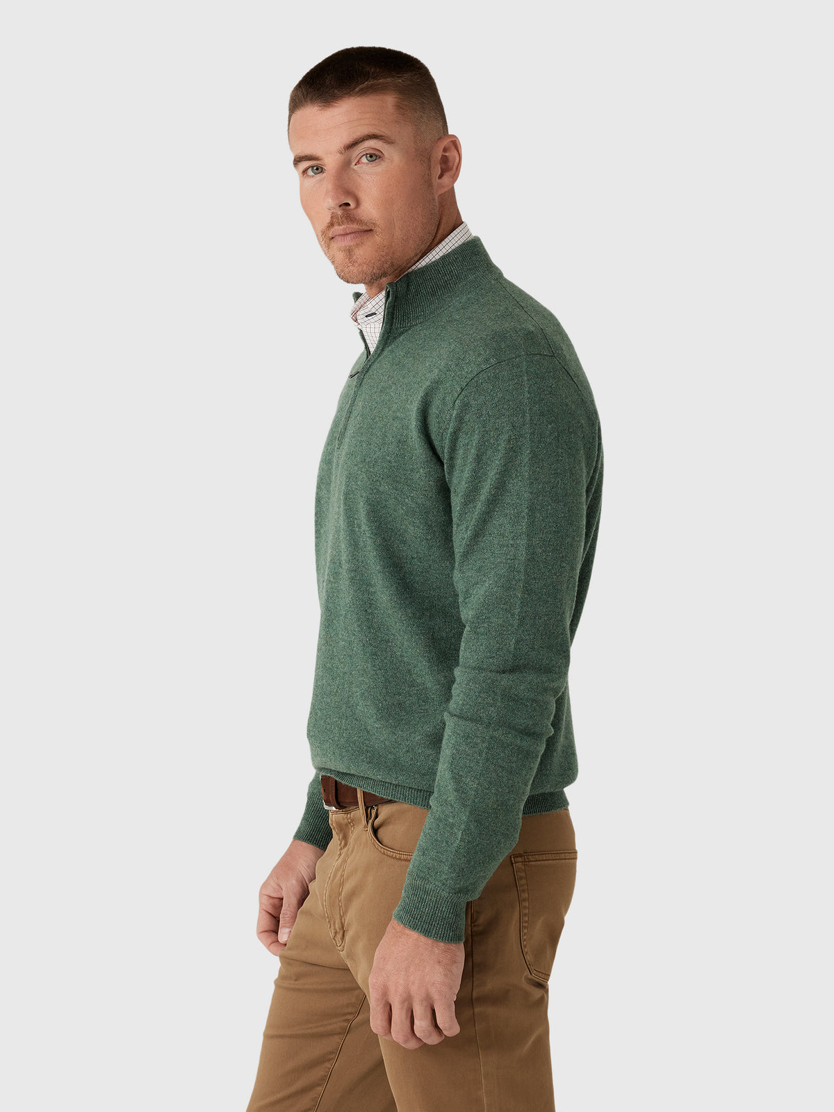Peter Millar Crown Men's 25th Anniversary Cashmere Quarter-Zip Sweater - Saint Bernard