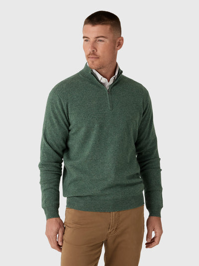 Peter Millar Crown Men's 25th Anniversary Cashmere Quarter-Zip Sweater - Saint Bernard