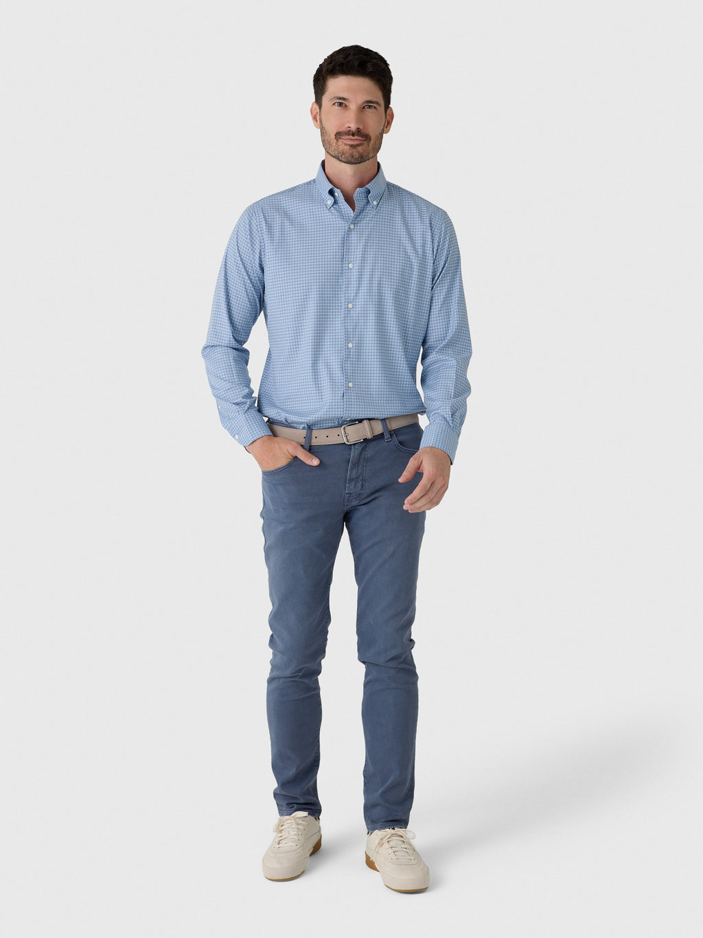 Peter Millar Crown Men's Liam Crown Soft Twill Sport Shirt - Saint Bernard