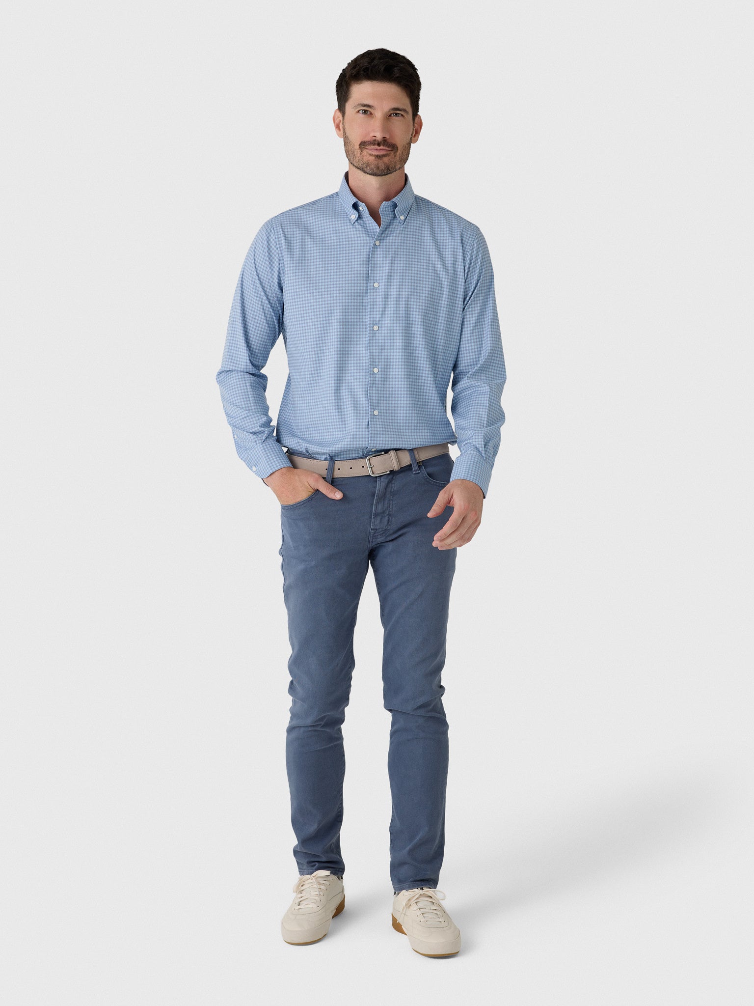 Peter Millar Crown Men's Liam Crown Soft Twill Sport Shirt - Saint Bernard