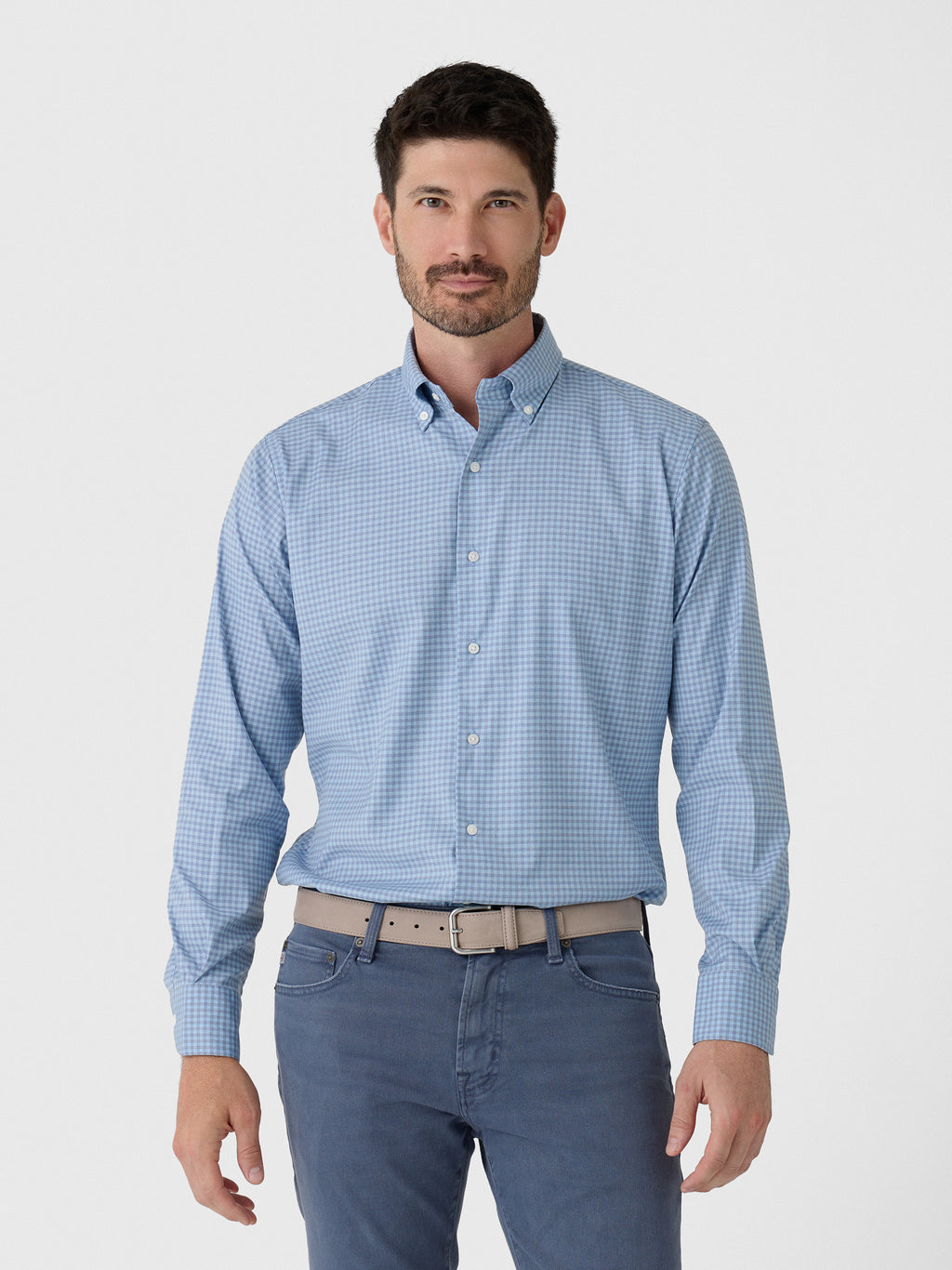 Peter Millar Crown Men's Liam Crown Soft Twill Sport Shirt - Saint Bernard
