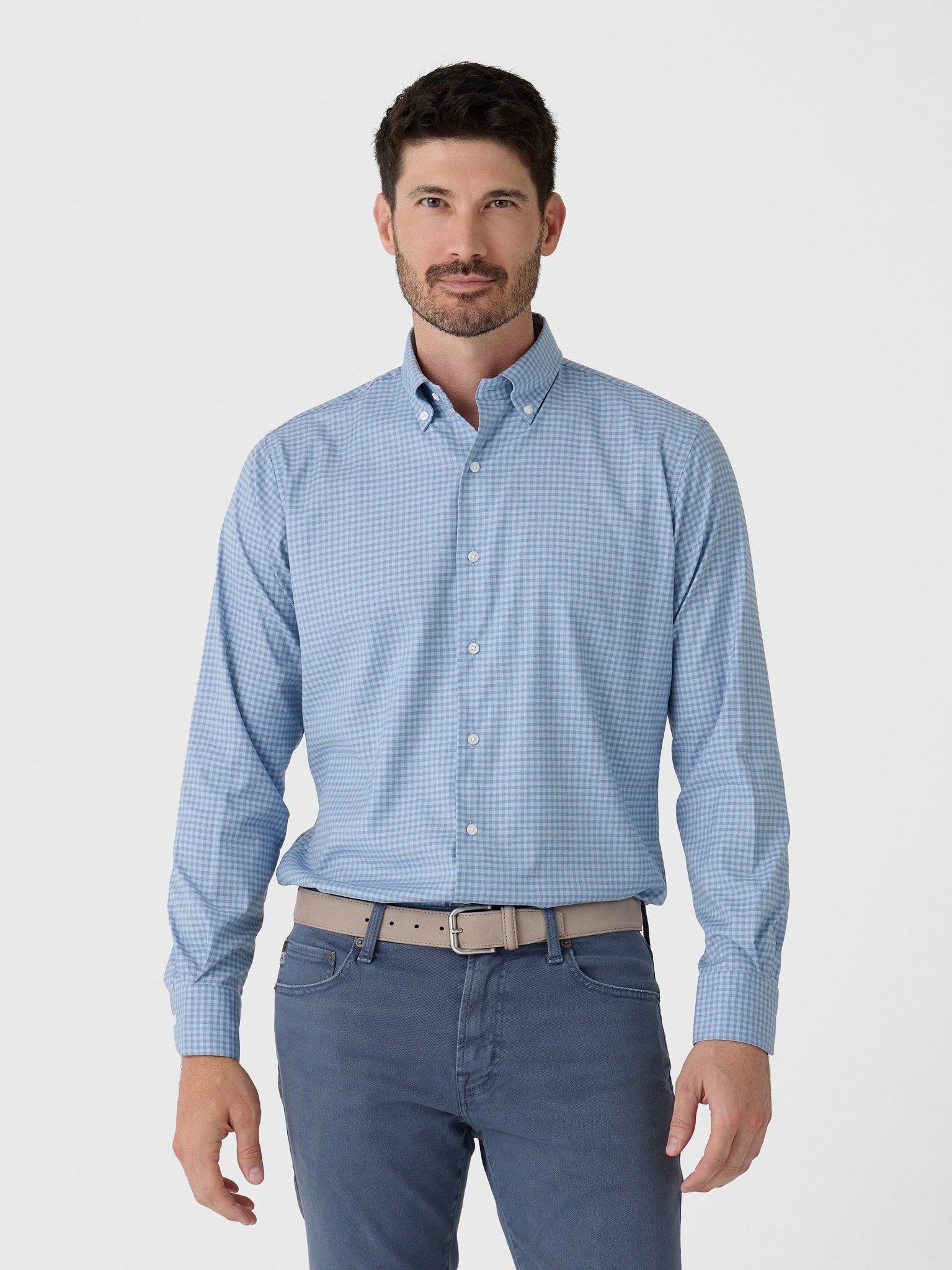 Peter Millar Crown Men's Liam Crown Soft Twill Sport Shirt - Saint Bernard