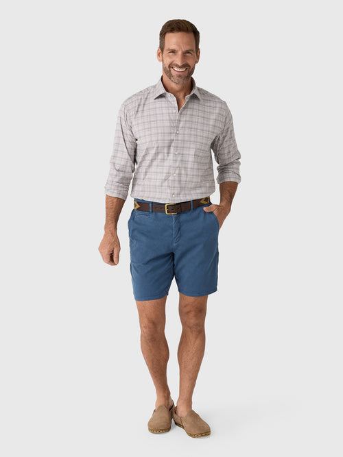 Peter Millar Crown Men's Griffin Crown Soft Twill Sport Shirt - Saint Bernard