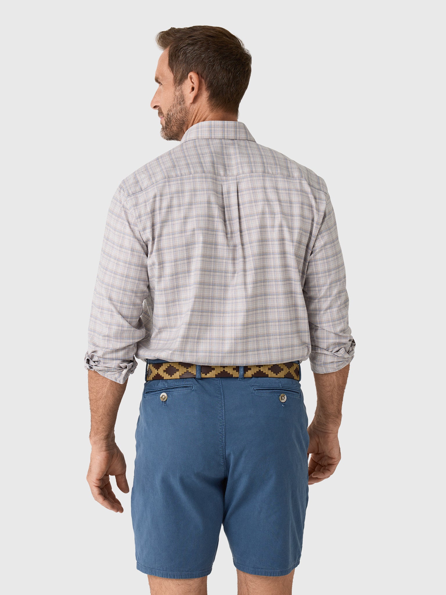 Peter Millar Crown Men's Griffin Crown Soft Twill Sport Shirt - Saint Bernard