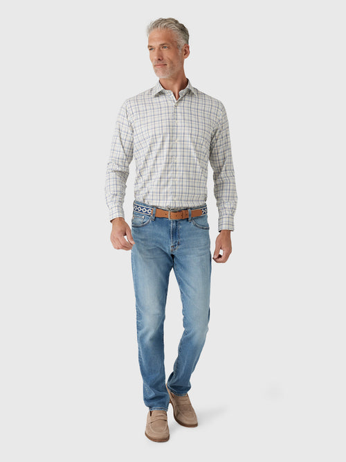 Peter Millar Crown Men's Wyatt Crown Soft Twill Sport Shirt - Saint Bernard