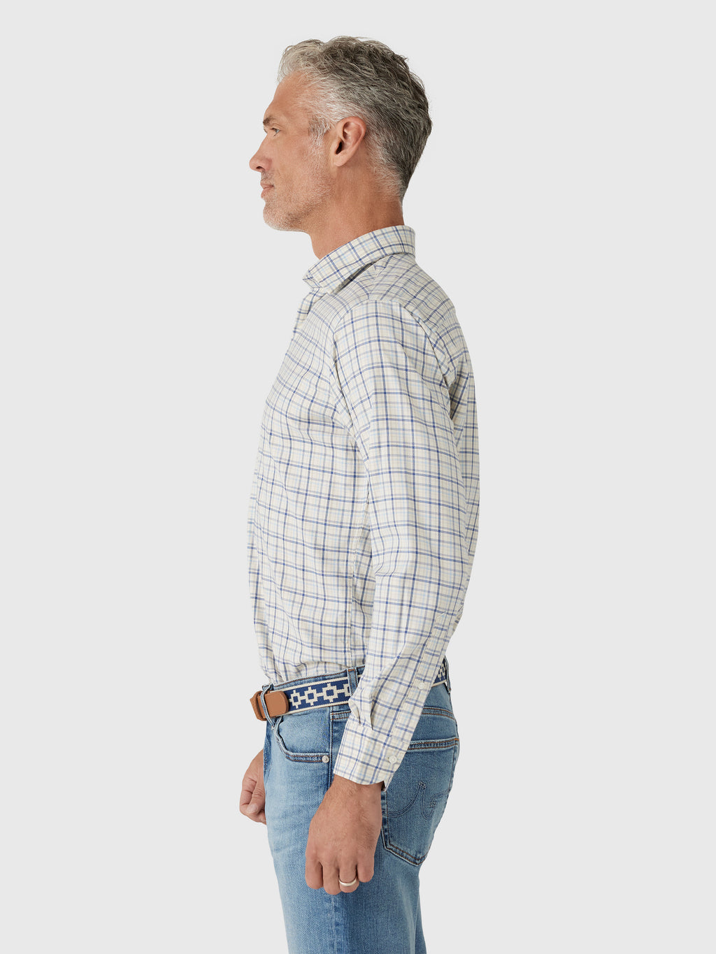 Peter Millar Crown Men's Wyatt Crown Soft Twill Sport Shirt - Saint Bernard