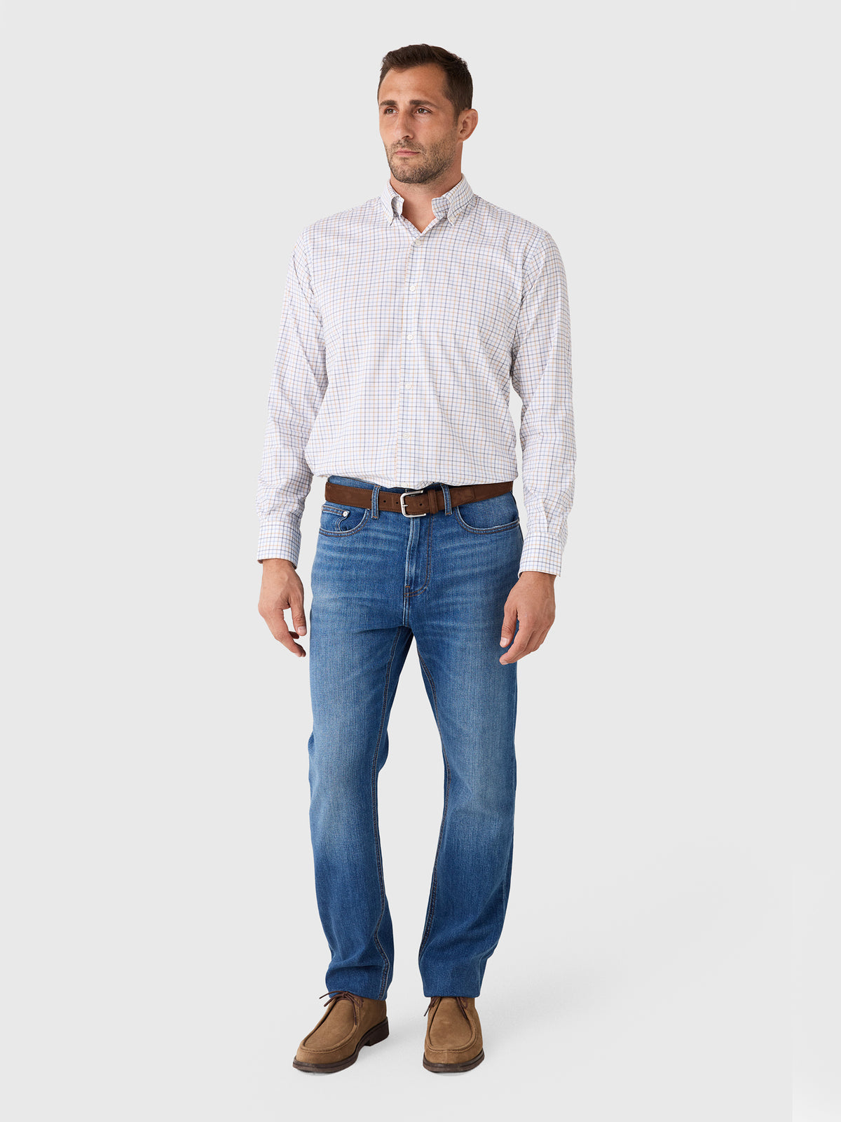 Peter Millar Crown Men's Bruce Crown Lite Cotton-Stretch Sport Shirt - Saint Bernard