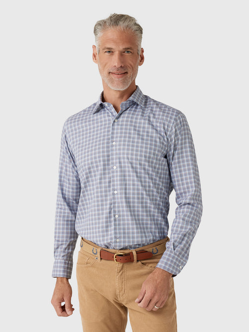 Peter Millar Crown Men's Lincoln Crown Lite Cotton-Stretch Sport Shirt - Saint Bernard