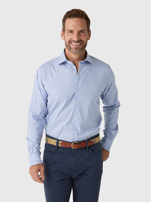 Peter Millar Crown Men's Atlas Crown Lite Cotton-Stretch Sport Shirt - Saint Bernard