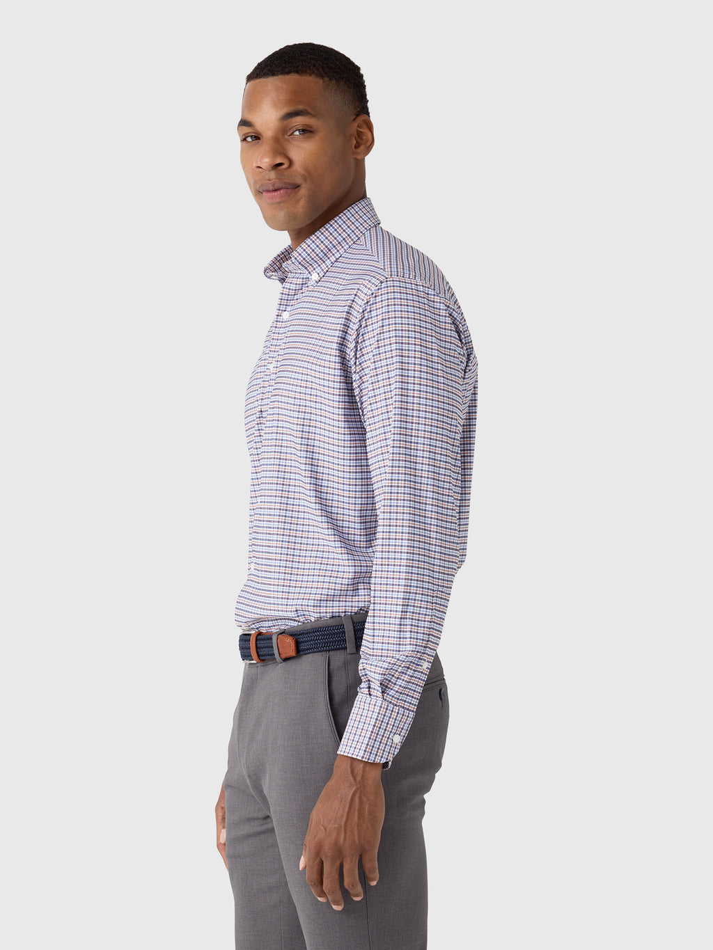 Peter Millar Crown Men's Wayne Performance Twill Sport Shirt - Saint Bernard