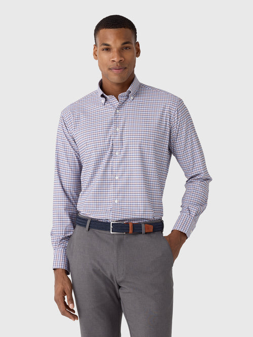 Peter Millar Crown Men's Wayne Performance Twill Sport Shirt - Saint Bernard