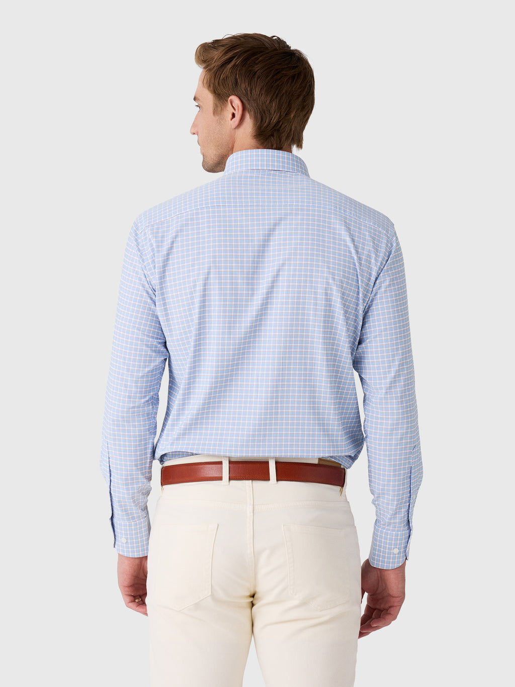 Peter Millar Crown Men's Charles Performance Twill Sport Shirt - Saint Bernard