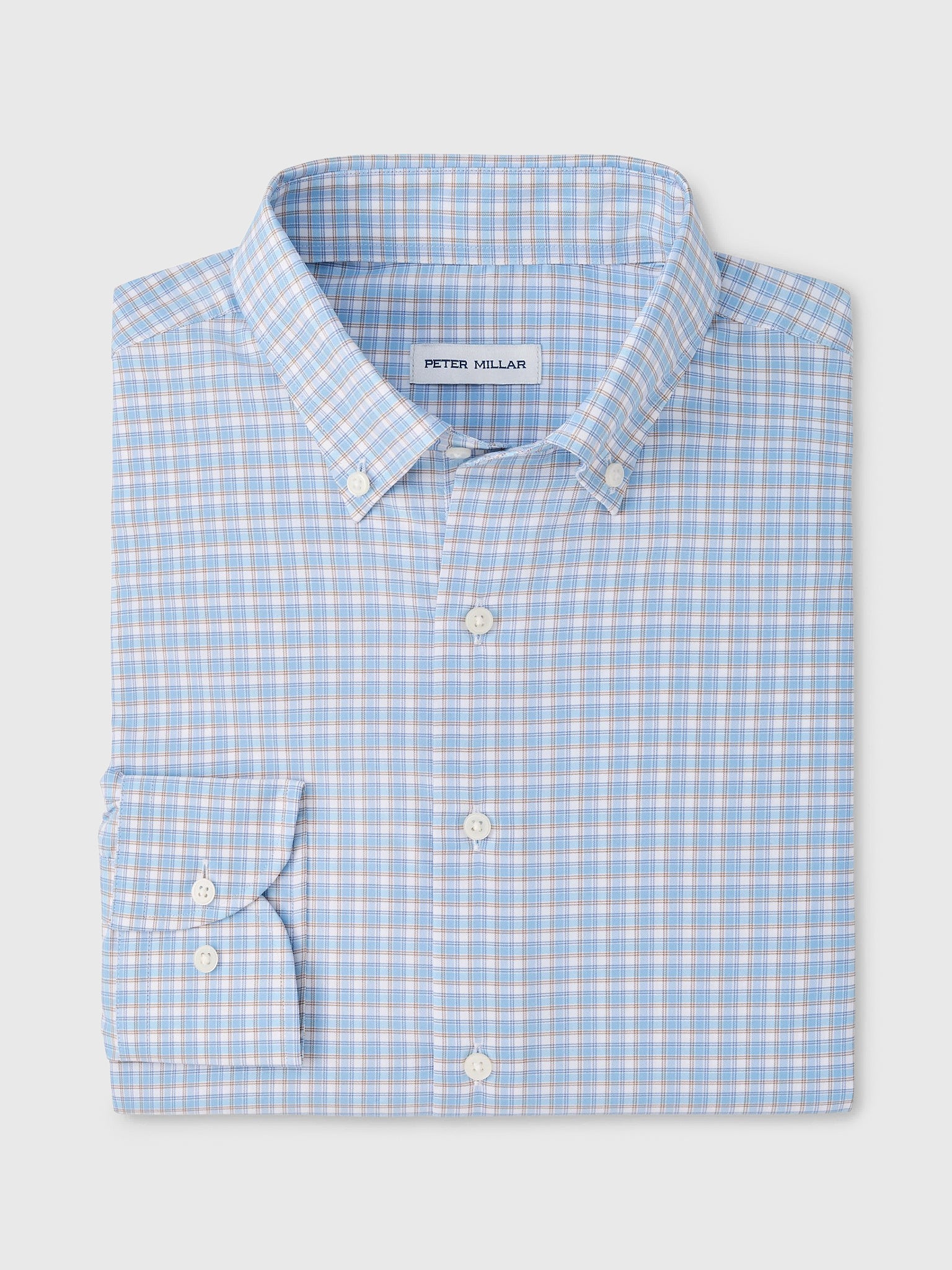 Peter Millar Crown Men's Charles Performance Twill Sport Shirt - Saint Bernard