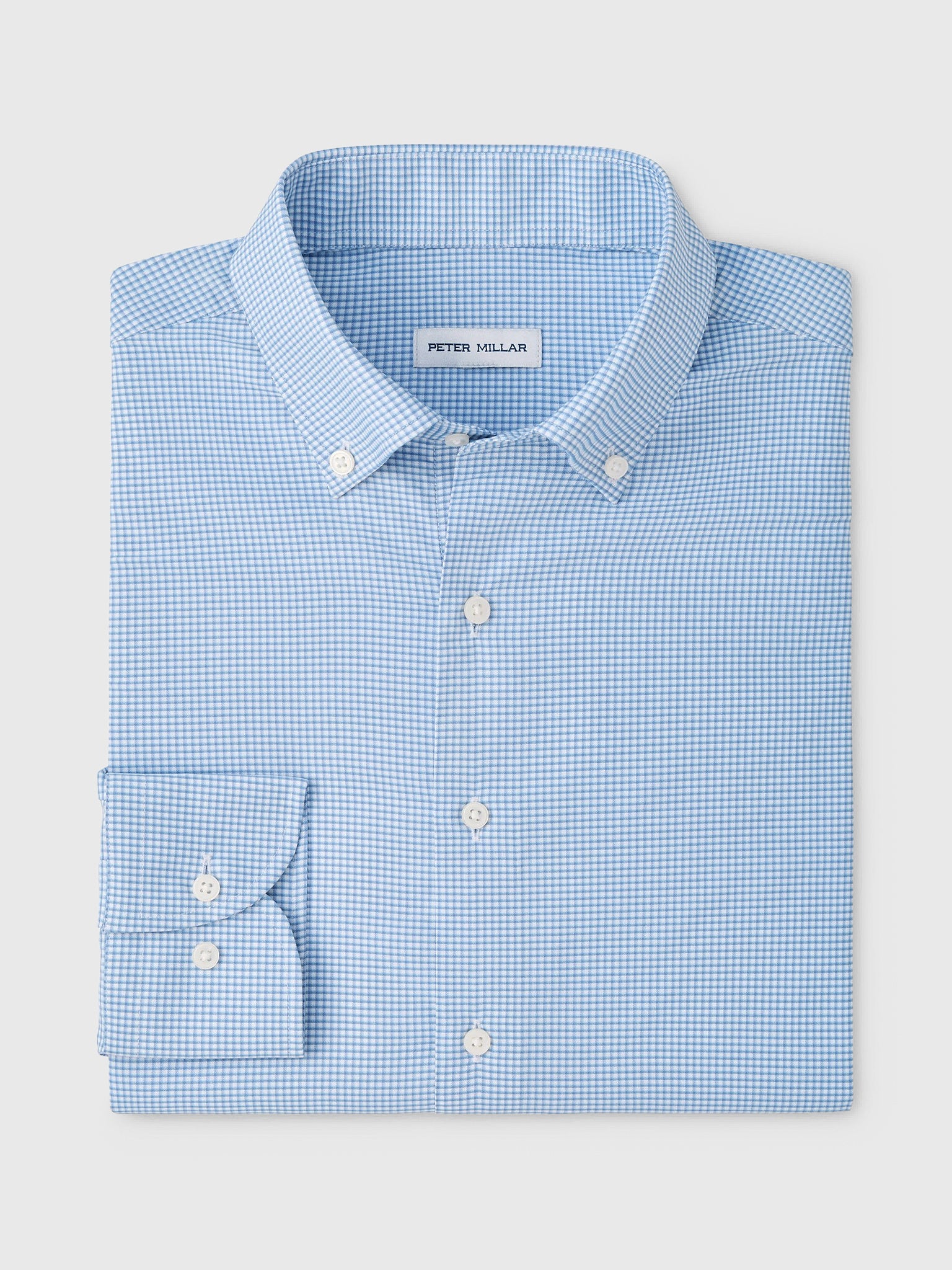 Peter Millar Crown Men's Leo Performance Twill Sport Shirt - Saint Bernard