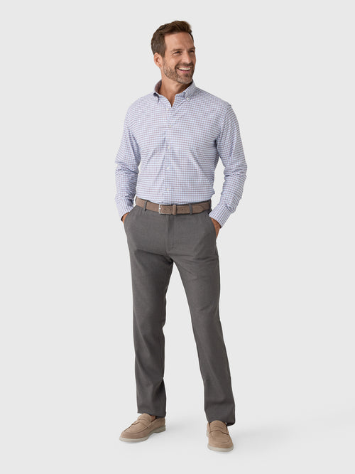 Peter Millar Crown Men's Axel Performance Twill Sport Shirt - Saint Bernard