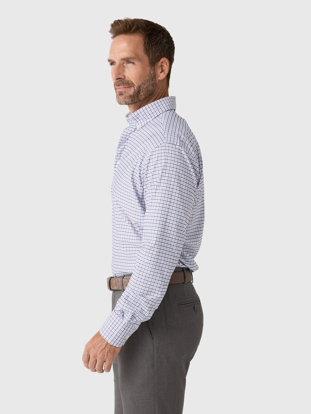 Peter Millar Crown Men's Axel Performance Twill Sport Shirt - Saint Bernard