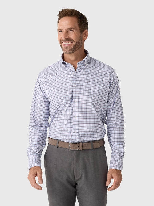 Peter Millar Crown Men's Axel Performance Twill Sport Shirt - Saint Bernard