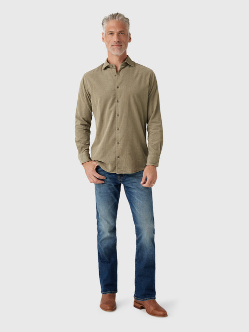 Peter Millar Crown Men's Aspen Cotton Cashmere Corduroy Sport Shirt - Saint Bernard
