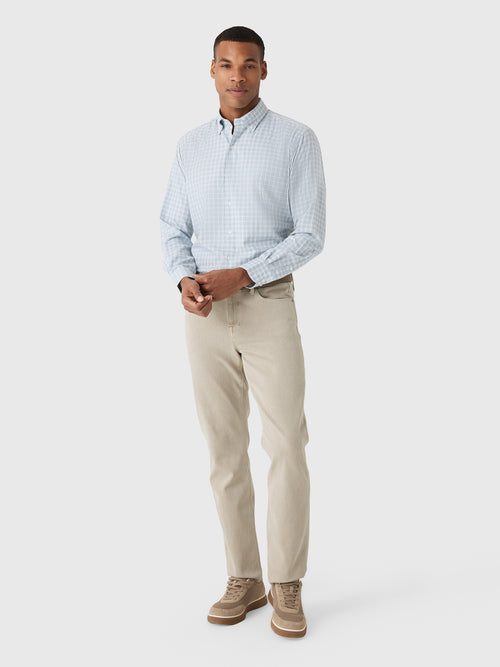 Peter Millar Crown Men's Oliver Performance Flannel Sport Shirt - Saint Bernard