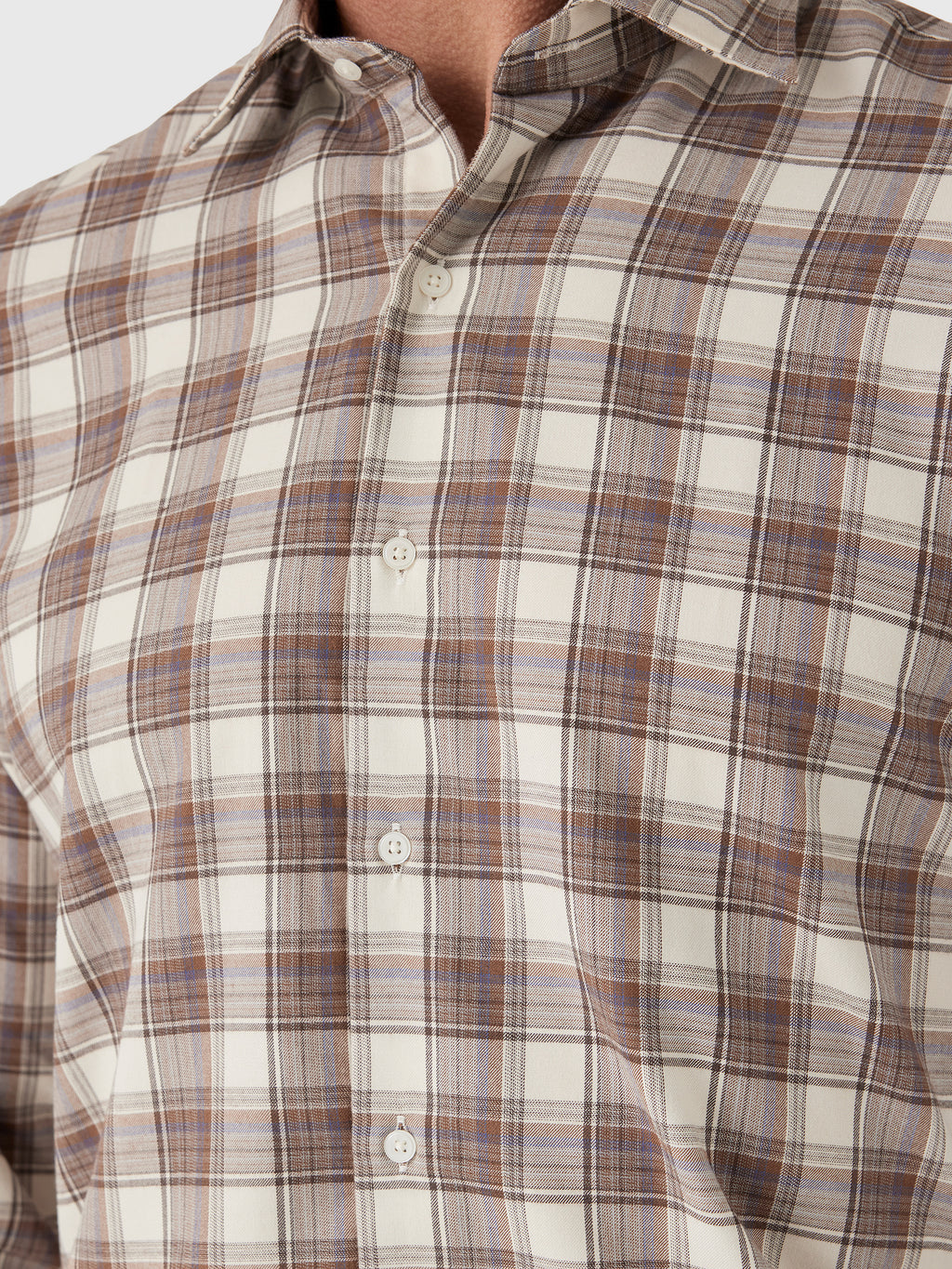 Peter Millar Crown Men's Cannon Performance Flannel Sport Shirt - Saint Bernard