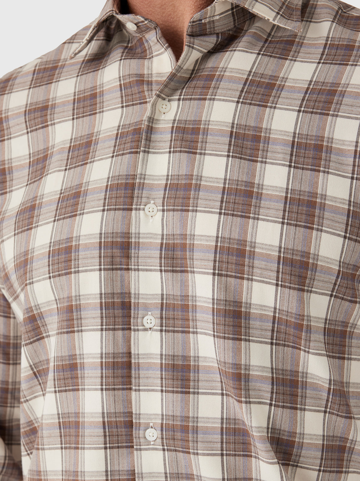 Peter Millar Crown Men's Cannon Performance Flannel Sport Shirt - Saint Bernard