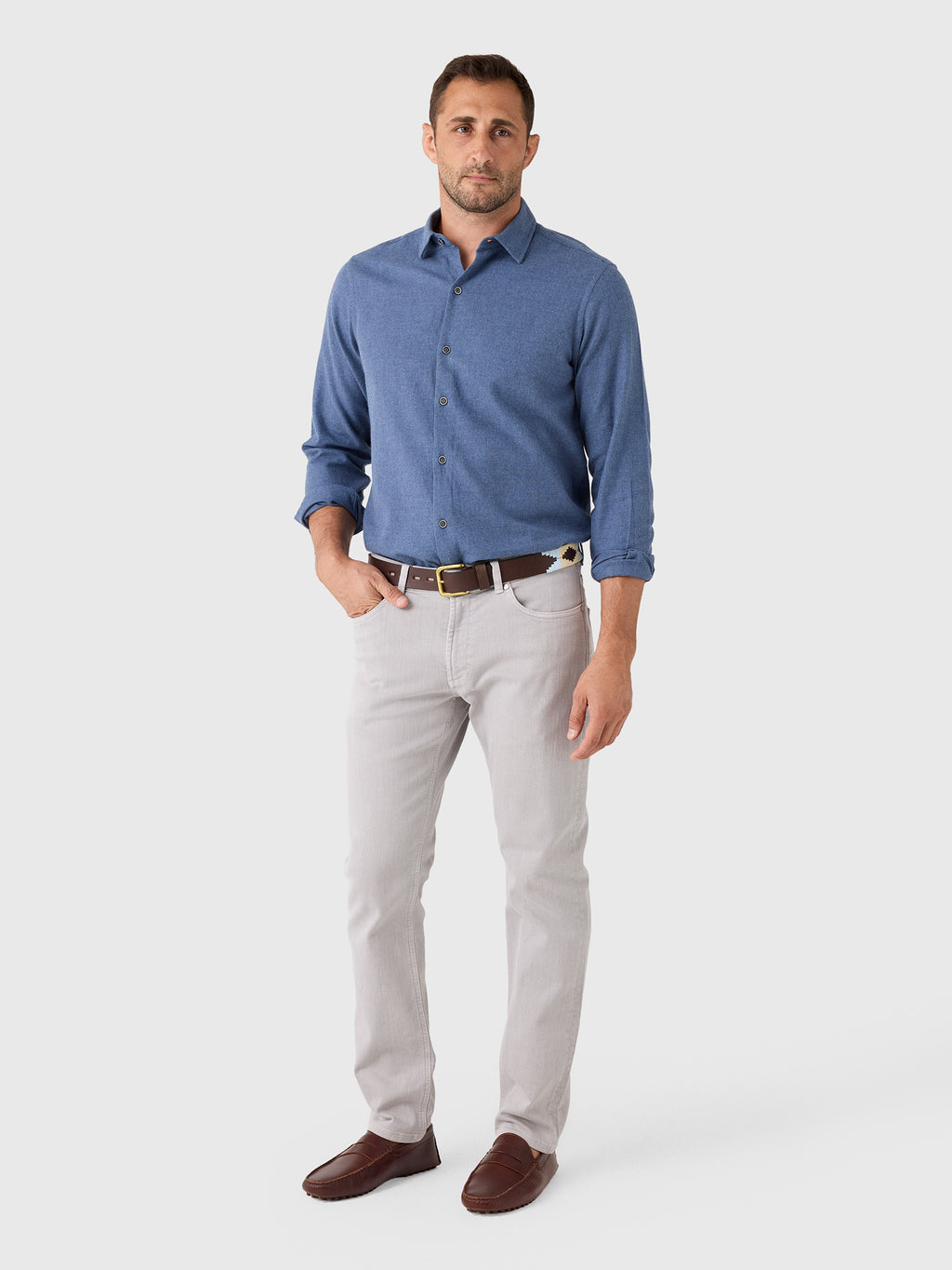Peter Millar Crown Crafted Men's Fairfield Garment Dyed Denim Pant
