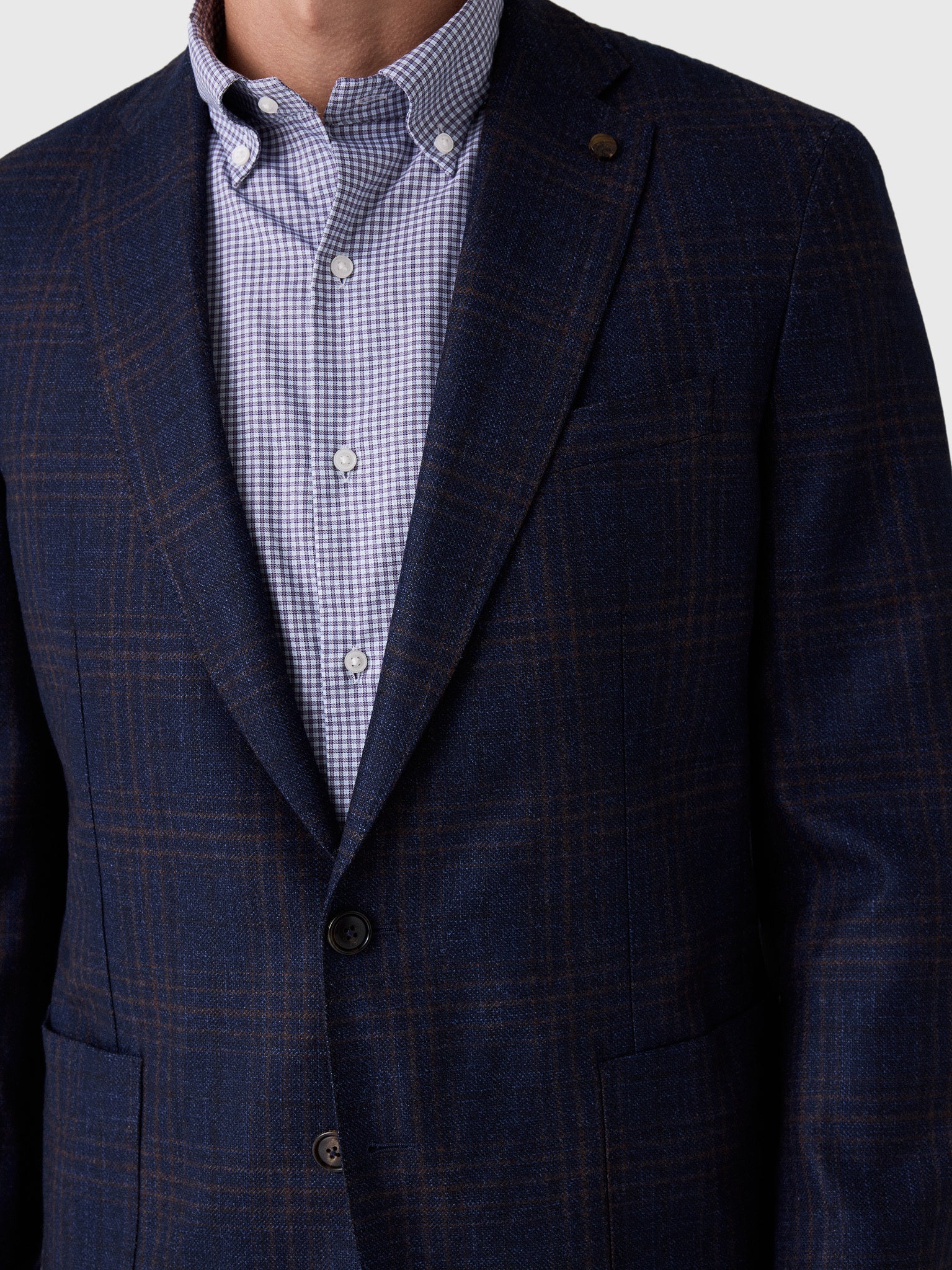 Peter Millar Crown Crafted Men's Collins Plaid Soft Jacket - Saint Bernard
