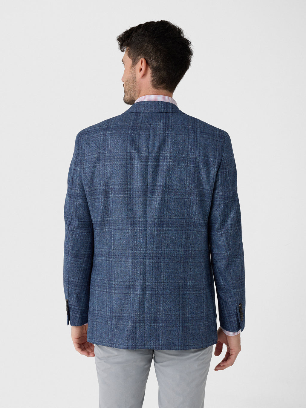 Peter Millar Crown Crafted Men's Davies Plaid Soft Jacket - Saint Bernard
